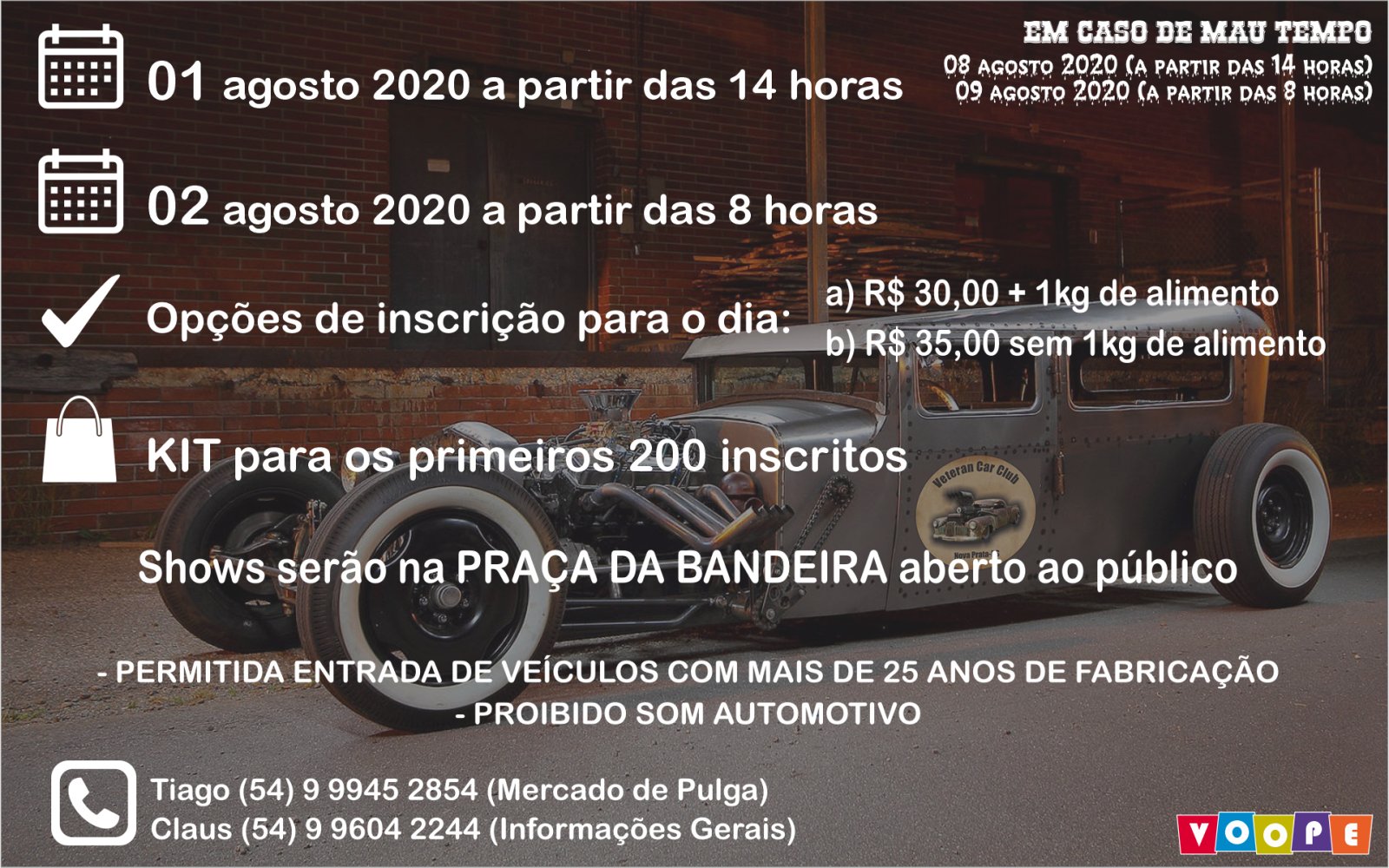 Cartaz do Encontro VCCNP 2020 – verso